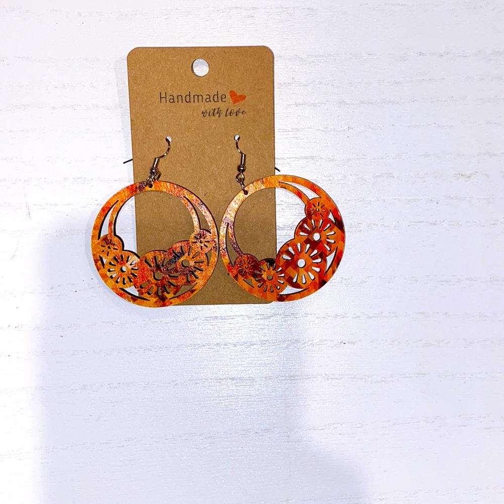 Wooden Dangle Earrings
